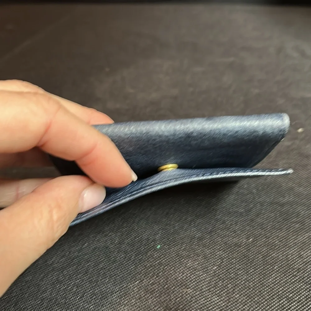 JP Ourse & Cie (Bolivia) Blue slim trifold wallet